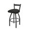 Holland Bar Stool Co 30" Low Back Swivel Bar Stool, Pewter Finish, Canter Iron Seat 82130PW008 - alternate 1